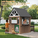 Premium Large Fir Wood Outdoor Playhouse DutchDoor