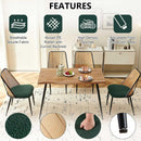 Elegant Walnut Finish 47 Inches Dining Table Set Four