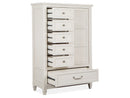 Willowbrook - Door Chest - Egg Shell White With Slight Rub Through