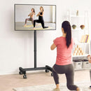 Adjustable Rolling TV Cart For 13 To 50 Inch TVs Tilt