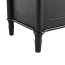 Vintage Display Cabinet with Double Glass Doors, Traditional Style for Collectibles - Black, Ash Wood Veneer, 73.25'' Tall