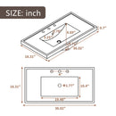 36' Bathroom Vanity with Sink Combo, White Bathroom Cabinet with Drawers, Solid Frame and MDF Board (Old Sku:JL000007AAK)