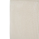 Upholstered Square Ottoman,Beige,Corduroy