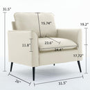 Nordic Retro Light Luxury Upholstered Sofa Chair