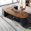 L Shaped Desk With Solid Wood 80 Inch Executive Work space Desk