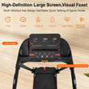 Treadmills for Home, 2.5HP Quiet Folding Treadmill with Heart Rate Sensor,  300lbs Weight Capacity, 7.5MPH, Incline Treadmill With USB Charge Station For Android & Bluetooth Speaker, 6 Shock-Absorbing