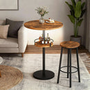 Round Industria lBar Table Set Two With Integrated LED Illumination