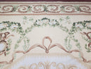 Elegant Aubusson Rug 10 x 14, Cream and Ivory Simple Aubusson Floral Carpet, Hand-Woven, European, New Aubusson Rug, Wool Area Rug, Violins