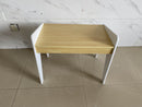 Kids Table Set with One Chair, Wooden Children Study Table, 2-8  Age Kids Funiture , White+Natural