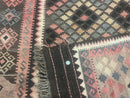 Persian Kurdish Kilim Rug 8x10, Large Flatweave Tribal Bohemian Rug, Vintage Zarand Kilim