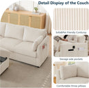 Beige 38 Inch Modern Upholstered Accent Reading Armchair