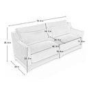 Elegant Two-Seater Chenille Fabric Sofa with Lumbar Pillows and Ergonomic Design in Beige