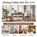 Dining Chairs Set of 4, Mid-Century Modern Fabric Upholstered Kitchen Side Chairs, Farmhouse Dining Room Chair