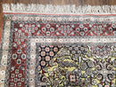 5x8 Indian Kashmiri Silk Rug with Gold Threads