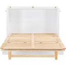 Full Size Murphy Bed with Large Drawers,White