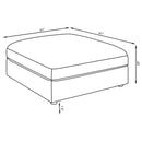 Serene Square Upholstered Ottoman Beige