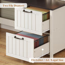 63 Inch Wide White Solid Wood Executive Desk With Drawer
