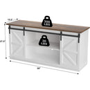 65 Inch Farmhouse TV Stand With Sliding Barn Doors