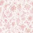 Stylish Modern Pink Floral Wallpaper