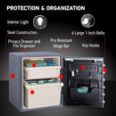 Gray Steel Safe With Digital Keypad Lock For Home Use