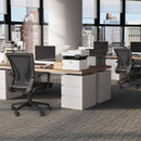 Office Chair Ergonomic Mid Back Mesh Black Lumbar Support