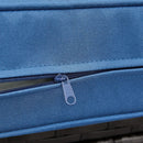 Outdoor Three-Seat Wicker Sofa with Deep Cushions and Pillows
