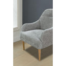 Chenille Armchair, Modern Style Accent Chair with Wood Legs, Comfy Design for Living Room, Bedroom, Office, Gray