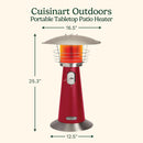 Portable Tabletop Patio Heater 11000 BTU Red Outdoor