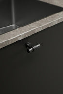 Gun Metal and Black "Bond" T-Bar Dual Finish Knob and Pulls