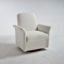 Swivel Accent Chair Modern Barrel Armchair with Wood Base for Bedroom Reading Waiting Living Room