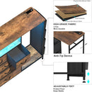 Matte Black Dresser With LED Charging Station For Bedroom