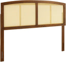 Cane Woven Rattan King Headboard With Organic Design