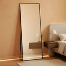Full Length Floor Mirror 56x15 Inch Black Frame Stand