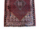 4x6 Antique Rug Handmade Wool Rug Organic Dyes Red Ivory Red Tribal Rug Boho Rug