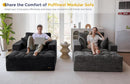 Black Luxurious Modular Sectional Sofa With Chaise