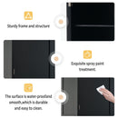 Tall Bathroom Storage Cabinet With Glass Doors, Free-Standing, Two Drawers, And Adjustable Shelves, Board, Painted Perfect For Displaying Your Favorite Items
