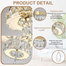 Gold Crystal Chandelier 12 Inch Dimmable Flush Mount