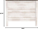 Queen Whitewash Farmhouse Panel Headboard for Chic Decor