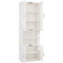 Full Size Murphy Bed with 1 Side Cabinet Storage Shelf, 61.5-inch Cabinet Bed Folding Wall Bed with Desk Combo Perfect for Guest Room,Study, Office,White(old sku:BS7012008109C)