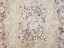 Aubusson Rug 6x9, Elegant Flatweave Rug, Aubusson Savonnerie 6 x 9 Flatweave Area Rug, Cream and Red, Wool Hand Woven Carpet, Medium Size