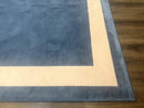 Blue and Cream Square Rug 10x10 ft, Large Square Carpet