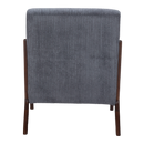 Mid-Century Modern Accent Chair, Arm Chair Living Room Chairs with Pillow Upholstered Reading Chair with Solid Wood Frame &  Living Room Bedroom Balcony (Antique Dark Grey)