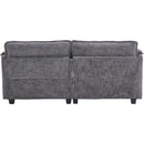 UNITED WE WIN Chenille fabric, solid construction, the overall structure of the sofa is stable, detachable armrests, two foot stools and two-seat sofa with side pockets