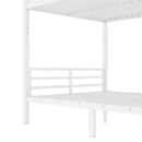 Metal Full over Full Bunk Bed for Teens and Adults,Space-Saving/Noise Reduced/No Box Spring Needed,White