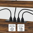 TV Stand With Power Outlets For 65 Inch TV Open Shelves