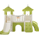 8-1 Toddler Climber and Slide Set,Kids Slide for Toddlers Age 1+, Kids Playground Climber Freestanding Slide Playset with Basketball Hoop, Play Combination for Babies,Indoor& Outdoor