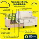 Copenhgen 73 Inch Rolled Arm Sofa Buttercream With Removable Covers