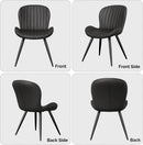 Dining Chairs Set Of 6 Modern Upholstered Black 19 Inch