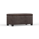 Dover - Storage Ottoman Bench - Distressed Brown
