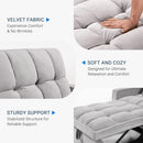 Grey Sleeper Sofa Bed Chair Three Level Adjustable Backrest